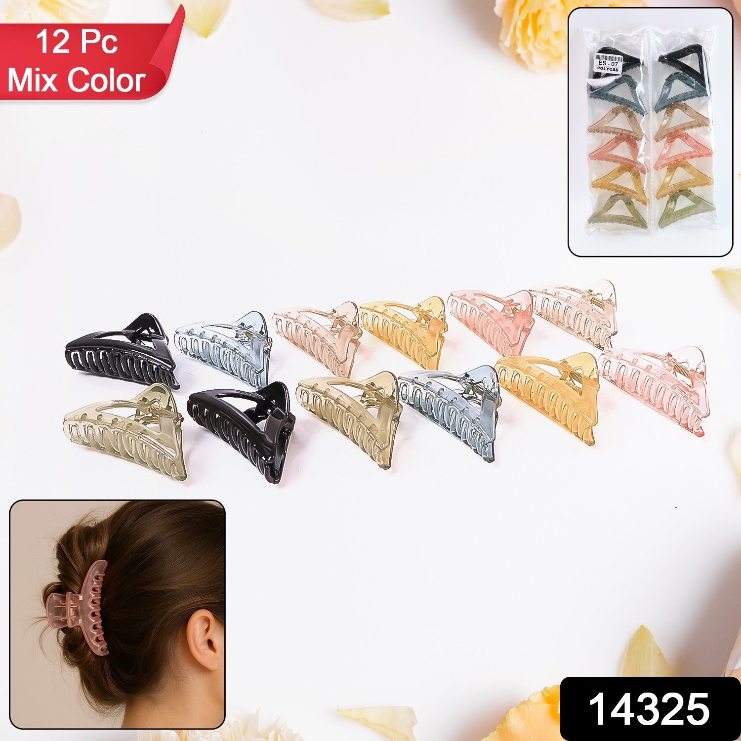 Multicolor Triangle Claw Clip Multicolor Triangle Claw Clip